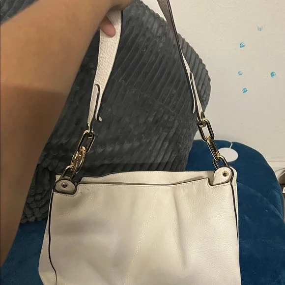 Michael Kors Cream Hobo Bag with Gold Accents - Picture 2 of 3
